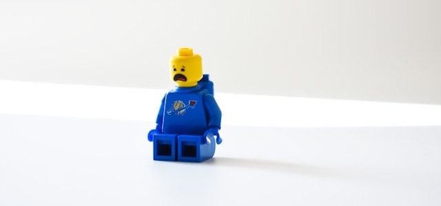 A shocked lego figure